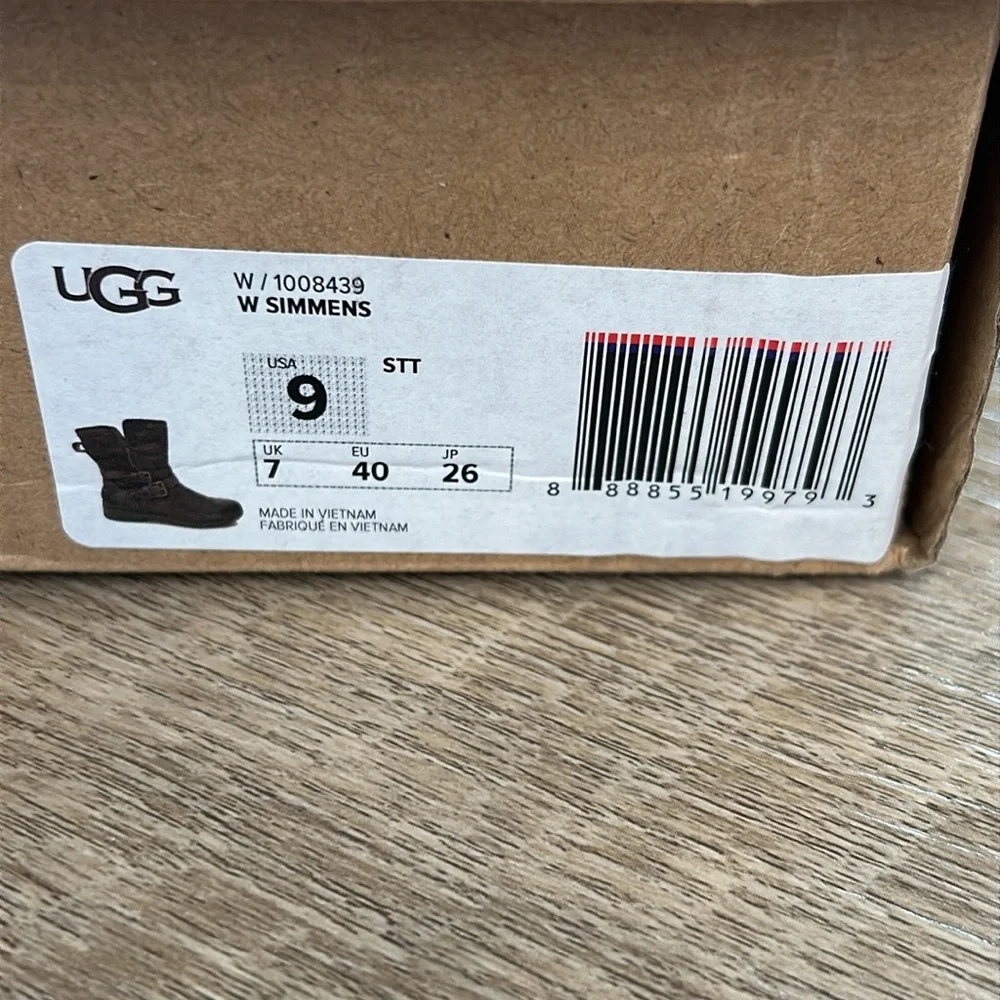 UGG Brown Leather & Suede Mid-Calf Winter Boots